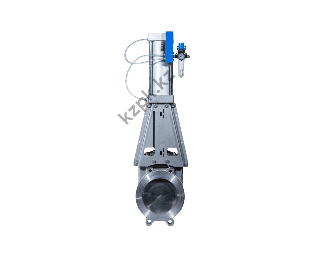 Ножевая шиберная задвижка MV-UW с пневмоприводом (нержавеющая сталь)